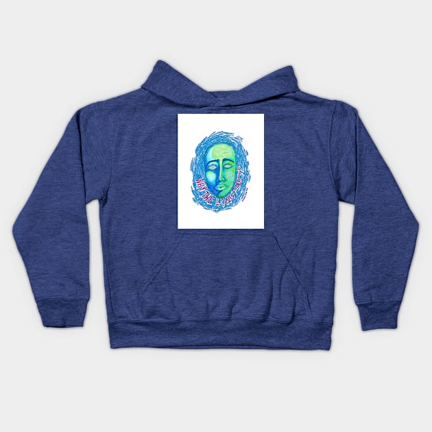 Why The Long Face, Mr. Blue? Kids Hoodie by ghostieking